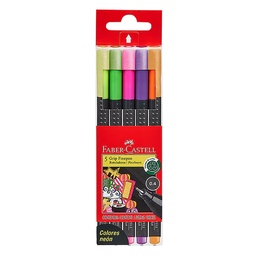 [451418] Marcador Faber-Castell Grip Finepen Neón 5 Colores