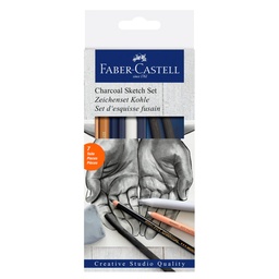 [114002] Set de Dibujo Carbón Faber-Castell Goldfaber 7 piezas