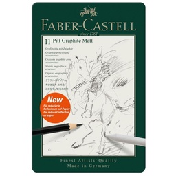 [115220] Lápices Grafito Faber-Castell Pitt Graphite Matt 11 pzas
