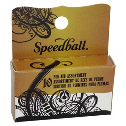 [30710] Plumillas Speedball Caligráficas Mixtas (A-B-C) 10 ud