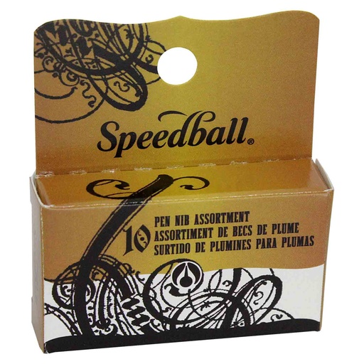 Set de 10 plumillas caligráficas mixtas (A-B-C) Speedball