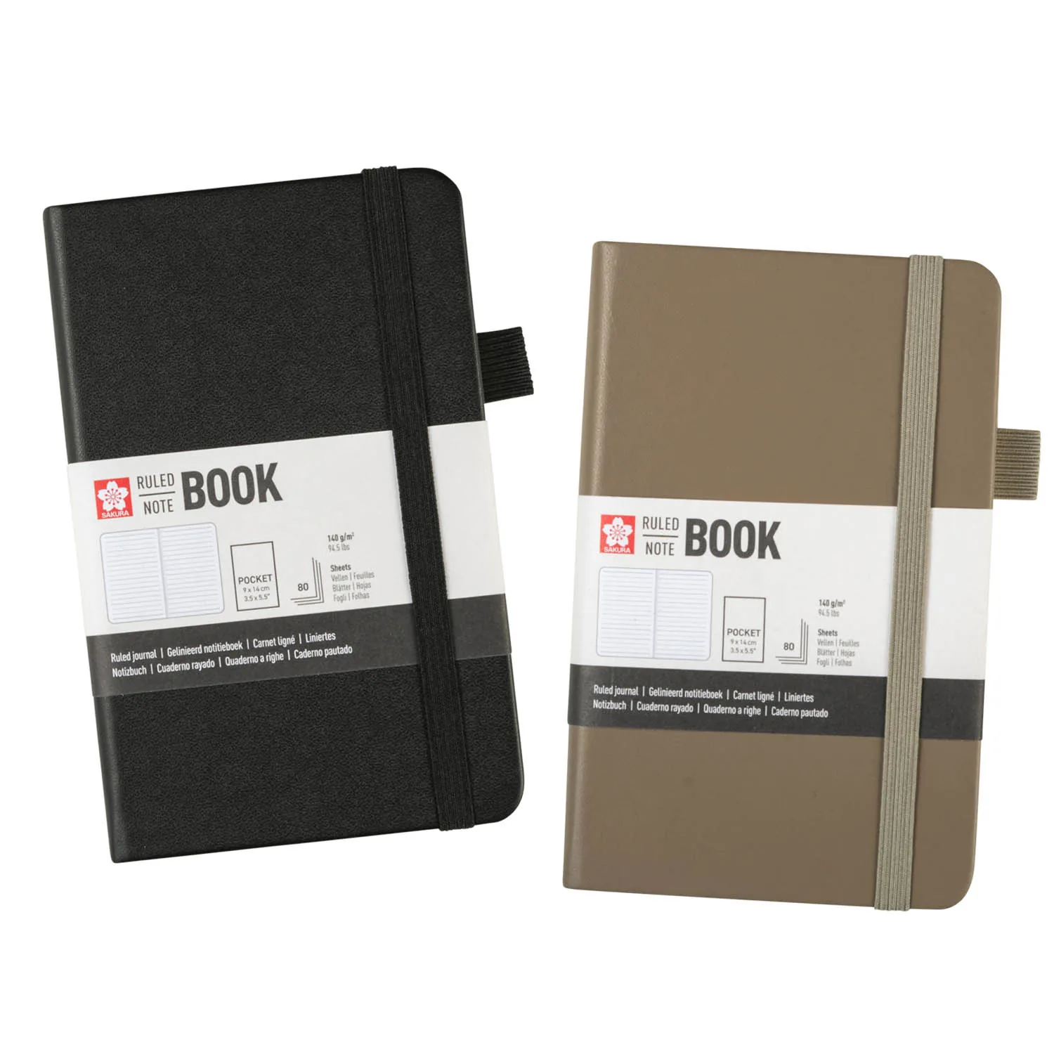 Libreta Sketchbook Sakura Hoja Crema con Lineas 9x14cm