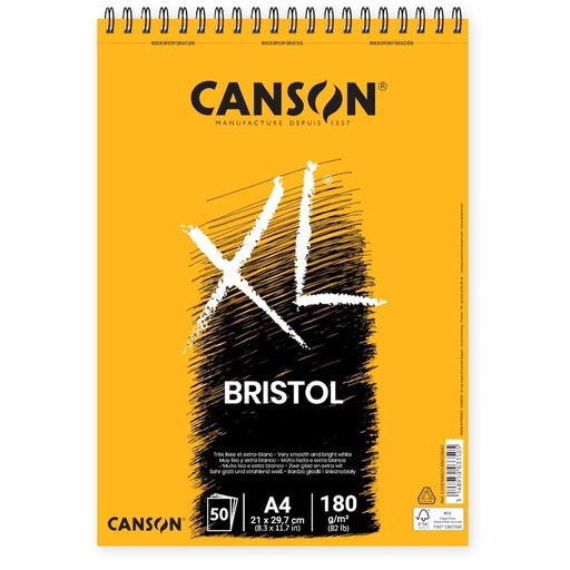 Croquera Canson XL Bristol 180gr A4 (21x29.7cm)