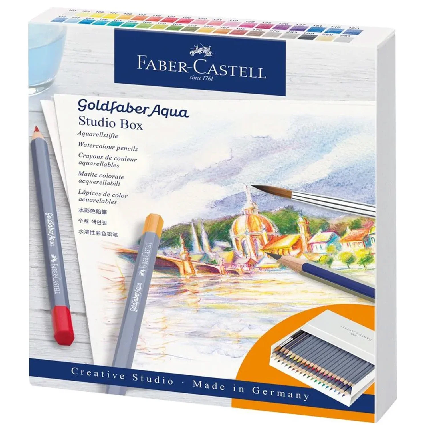 [114616] Lápices Acuarelables Faber-Castell Goldfaber Aqua 38 Colores