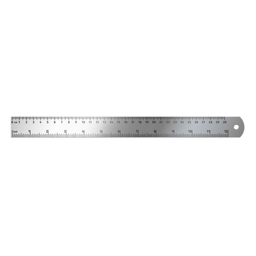 Regla Metálica Proarte Plana de Acero Inoxidable 30cm