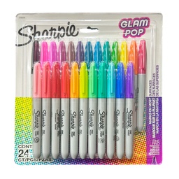 [2185229] Marcadores Permanentes Sharpie Glam Pop Set 24 Colores