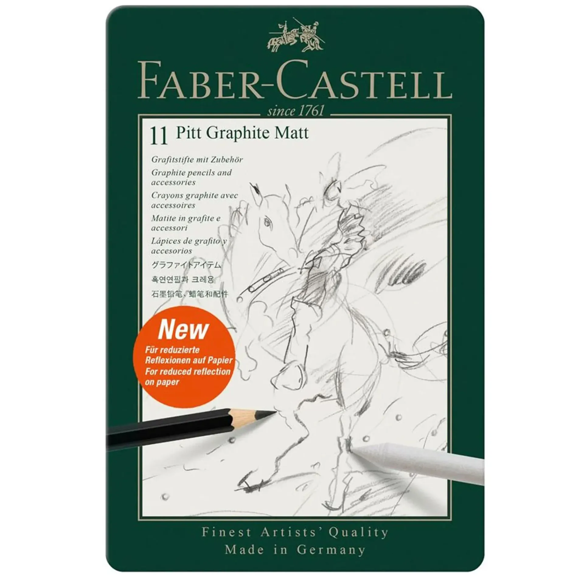 [115220] Lápices Grafito Faber-Castell Pitt Graphite Matt 11 pzas