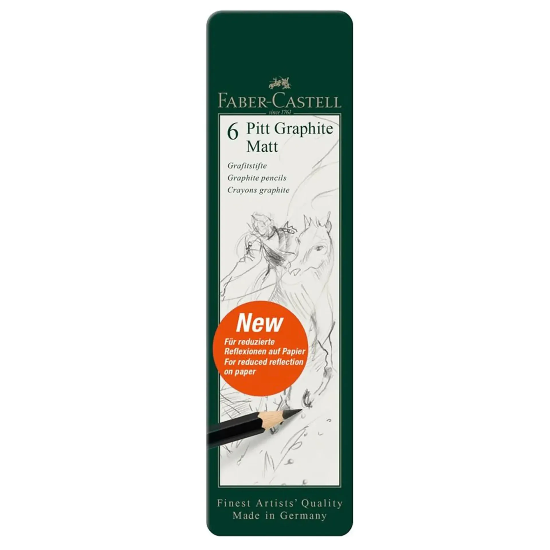[115207] Lápices Grafito Faber-Castell Pitt Graphite Matt 6 ud