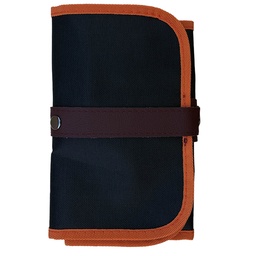 [ESEN152NEG36NAR] Estuche Enrollable Renart Con 36 Espacio Negro borde Naranja