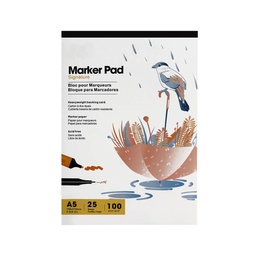 [BLMA02115025100] Block Papel Para Marcadores A5 (14.8 x 21 cm) 100gr. 25hj