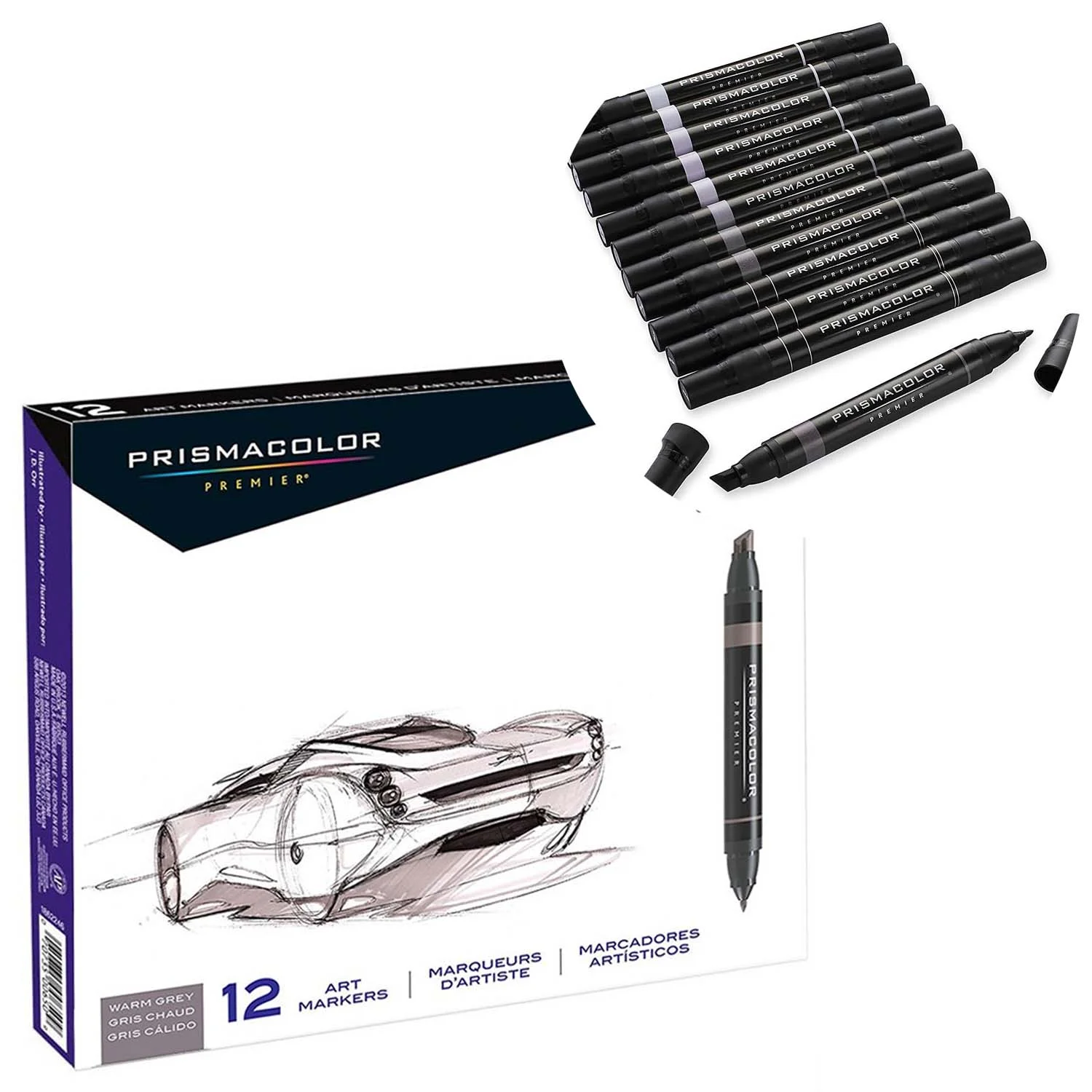 [SA3623] Marcador Prismacolor Premier 12 Colores Gris Cálido
