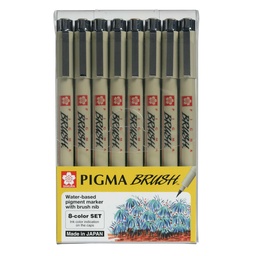 [XSDK-BR-8] Set de 8 marcadores de colores Pigma Brush