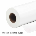 Rollo Papel Plotter Alta Resolución 91.4cm x 30mts 125gr