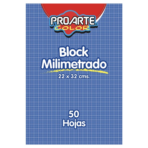 Block de Papel Milimetrado Proarte 22x32cm 50hjs