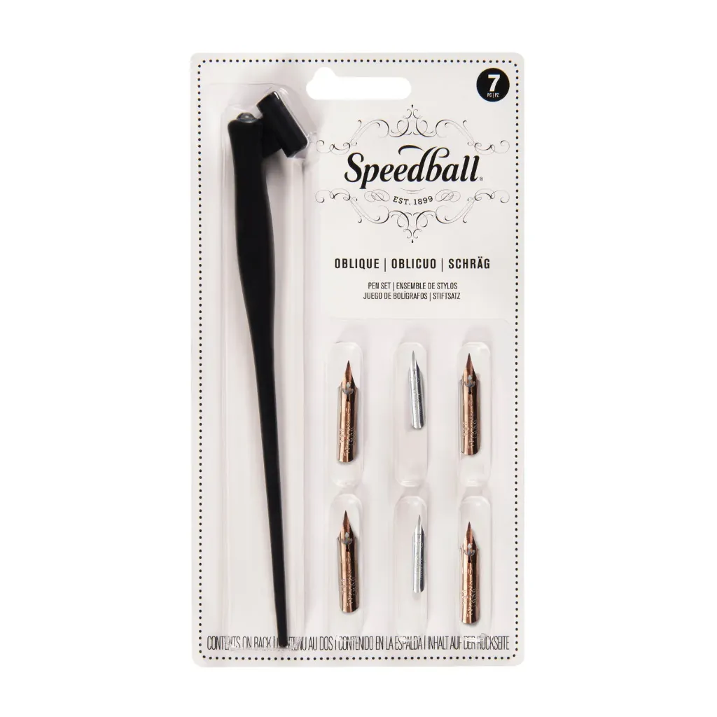 [2968] Set de Plumillas Speedball Caligráficas Mixtas Oblicuo