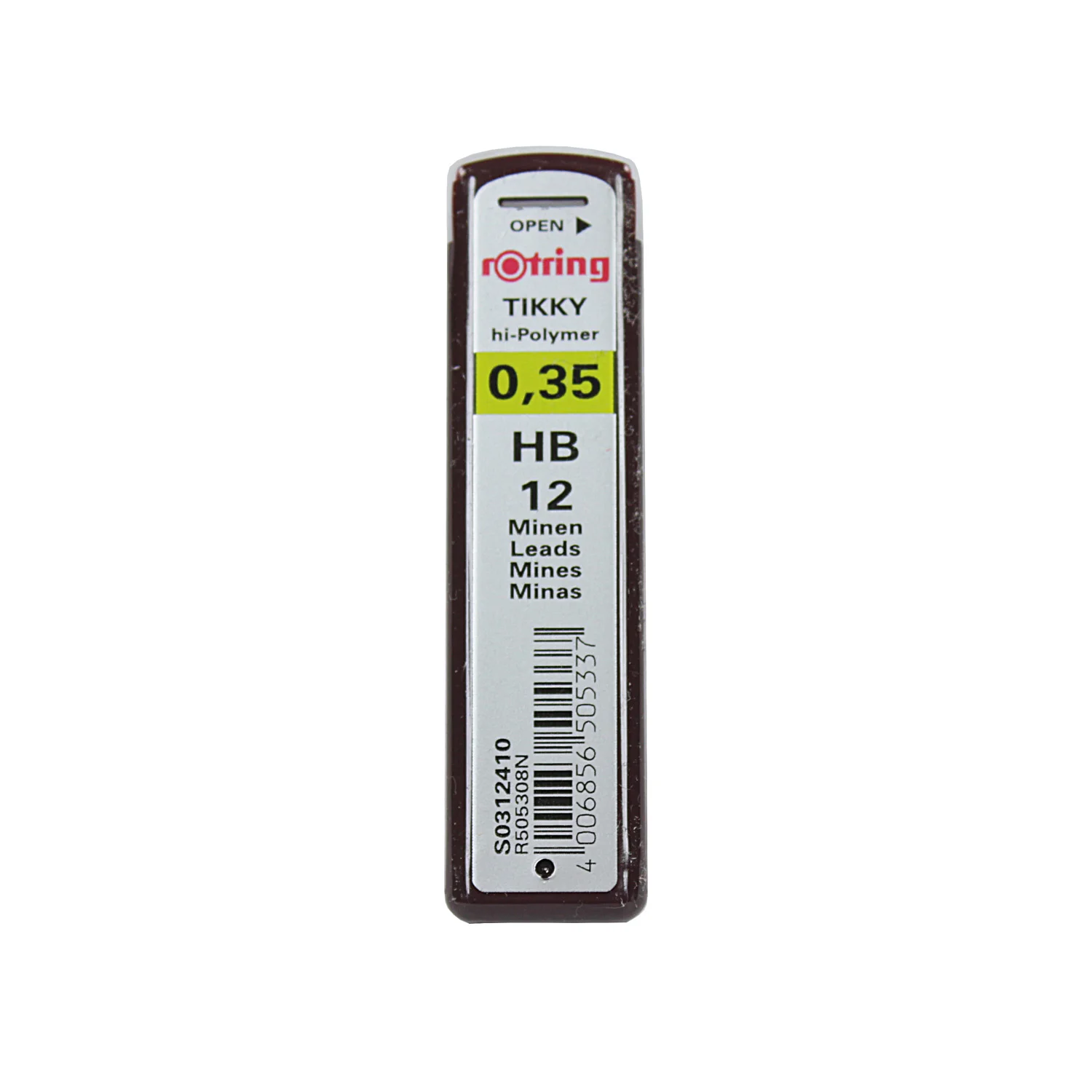 [S0312410] Minas Grafito Rotring Variados Grosores y Densidades 0,35 (12u)