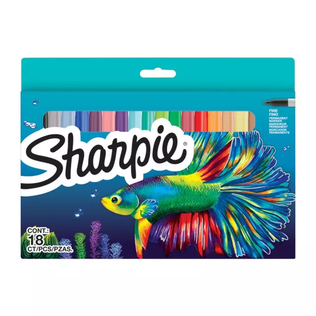 [2201230] Marcador Sharpie Edición Pez 18 Colores