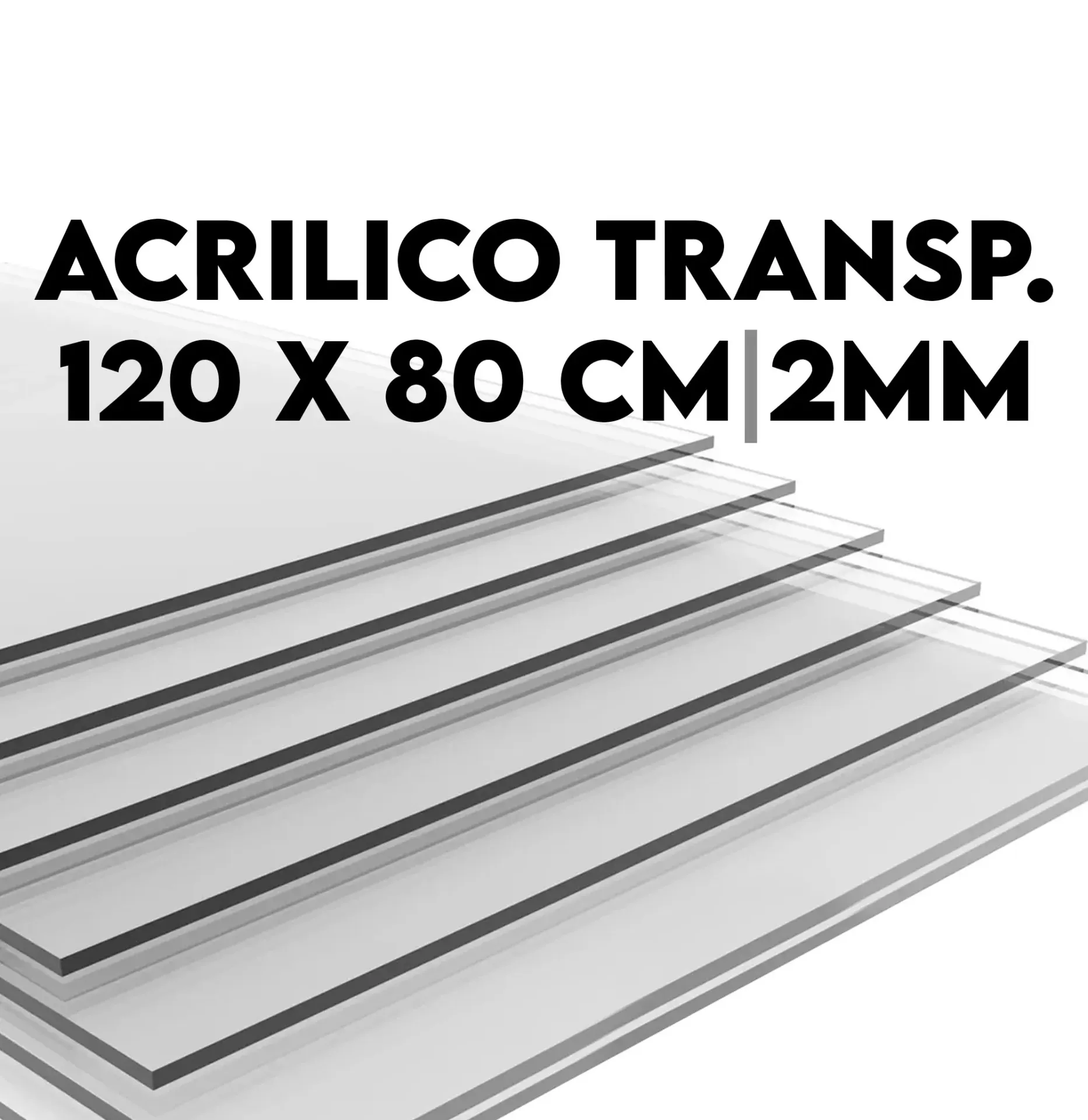 [ACTR12080020] Mica de Acrílico Transparente 120x80cm 2mm