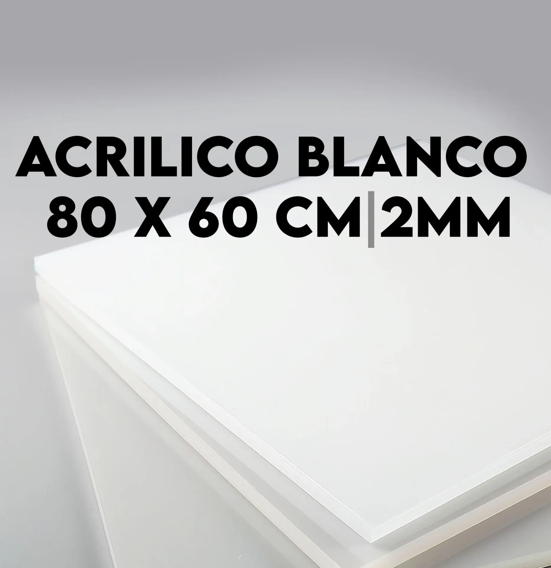 [ACACBL0806002020] Plancha de Acrílico Blanco 80x60cm 2mm