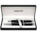 Juego Bolígrafo + Pluma Inoxcrom Arc Negro
