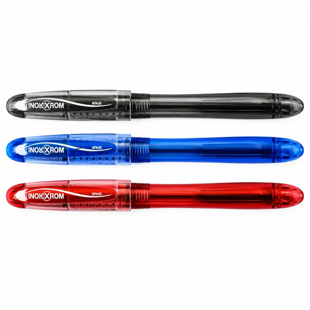 [42701001] Roller Inoxcrom Curvy. Tinta Azul Colores Surtido. Recargable Mediante Cartuchos de tinta para pluma Estilográfica