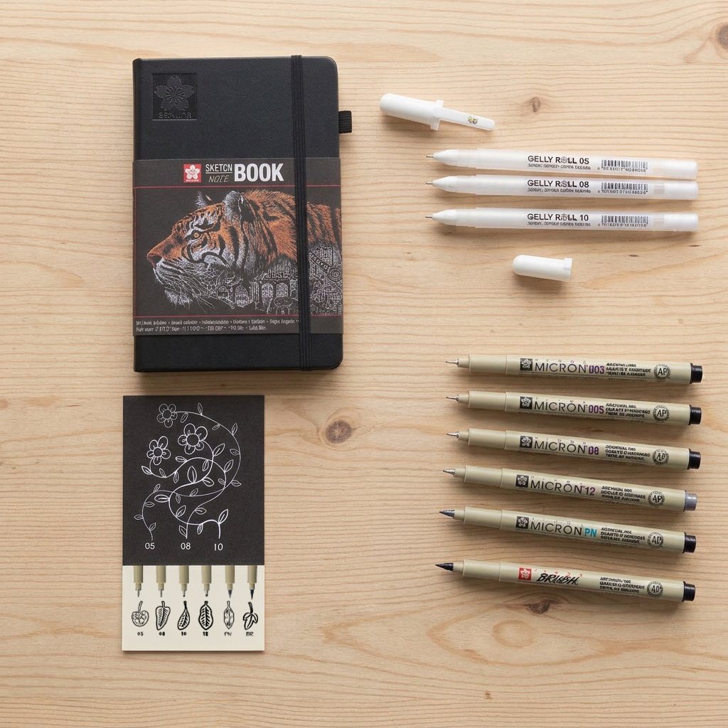 [PROMO39] Kit Dibuja sobre Negro Sakura
