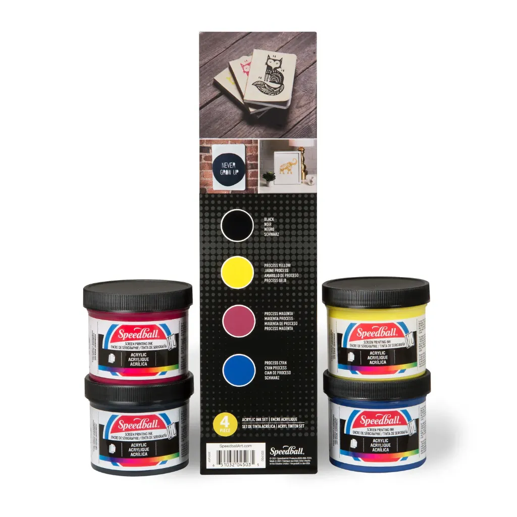 [4503] Set de 4 pinturas serigráficas 120ml CMYK Process Speedball