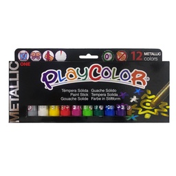 [#10121] Témpera sólida Metalizada Playcolor 12 colores