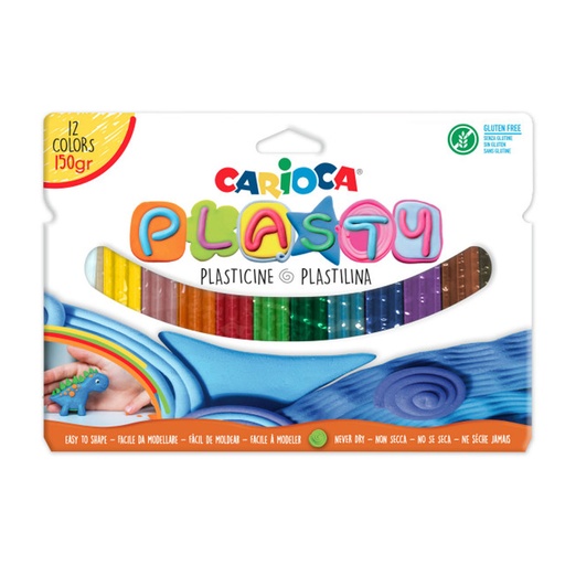 Plasticina Carioca 12 colores 150gr