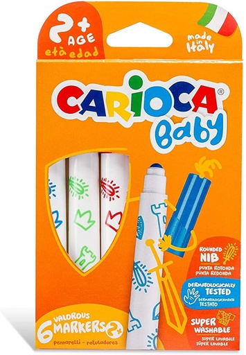 Plumones  Carioca  Baby Lavable (6 colores)