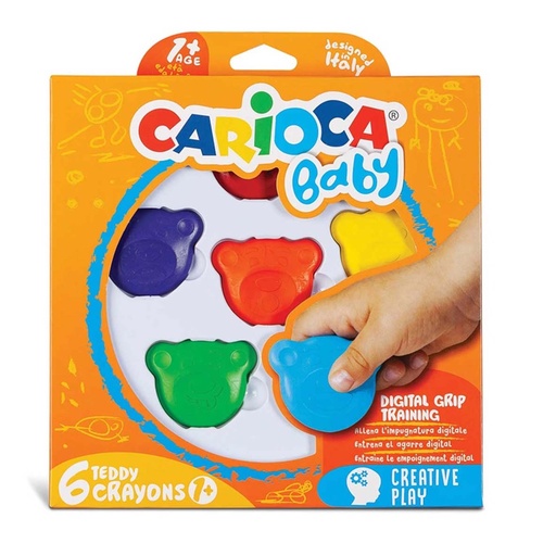 Crayones Carioca  Teddy Baby (6 colores)