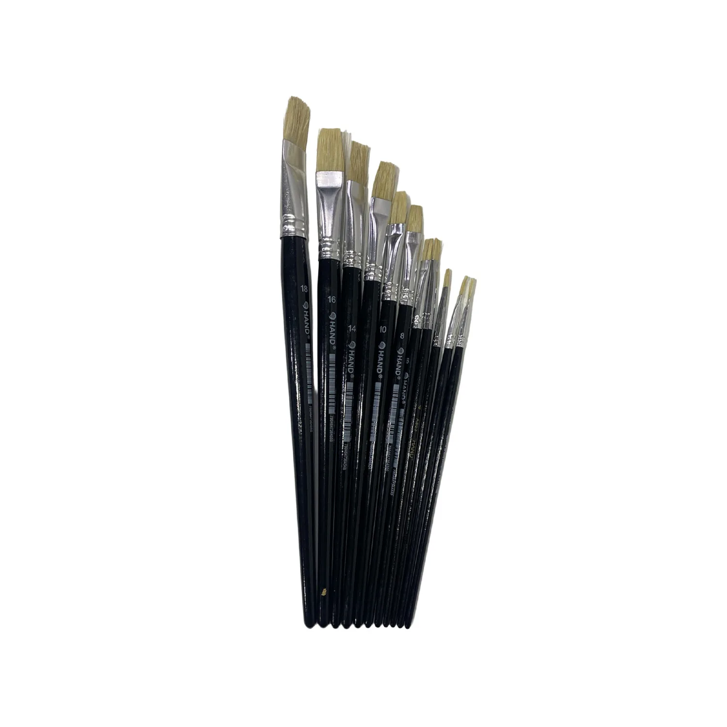 Pincel Plano Hand Pelo De Cerda