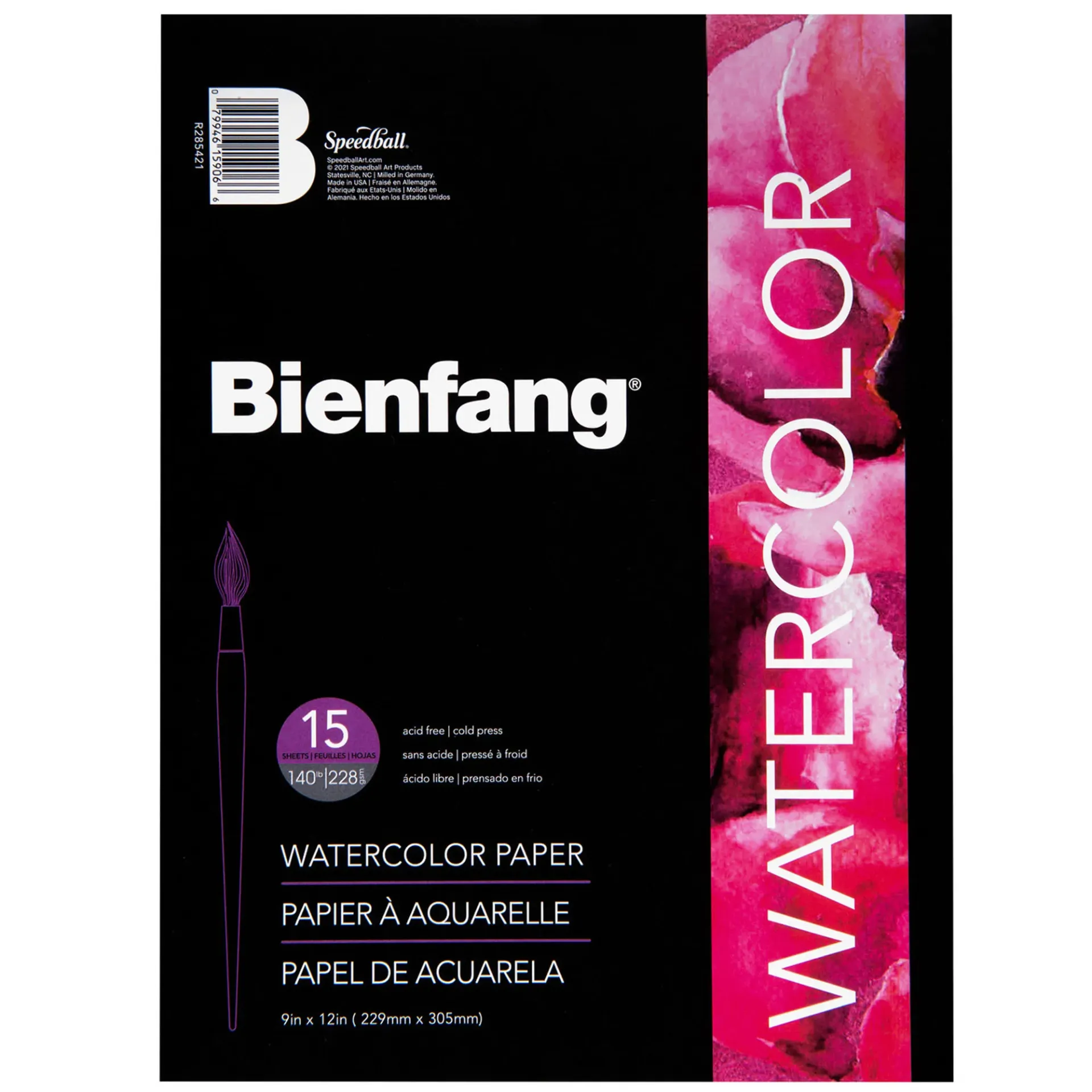 [R285421] Block Bienfang Para Acuarela 22x30cm 228gr Blanco 15hj