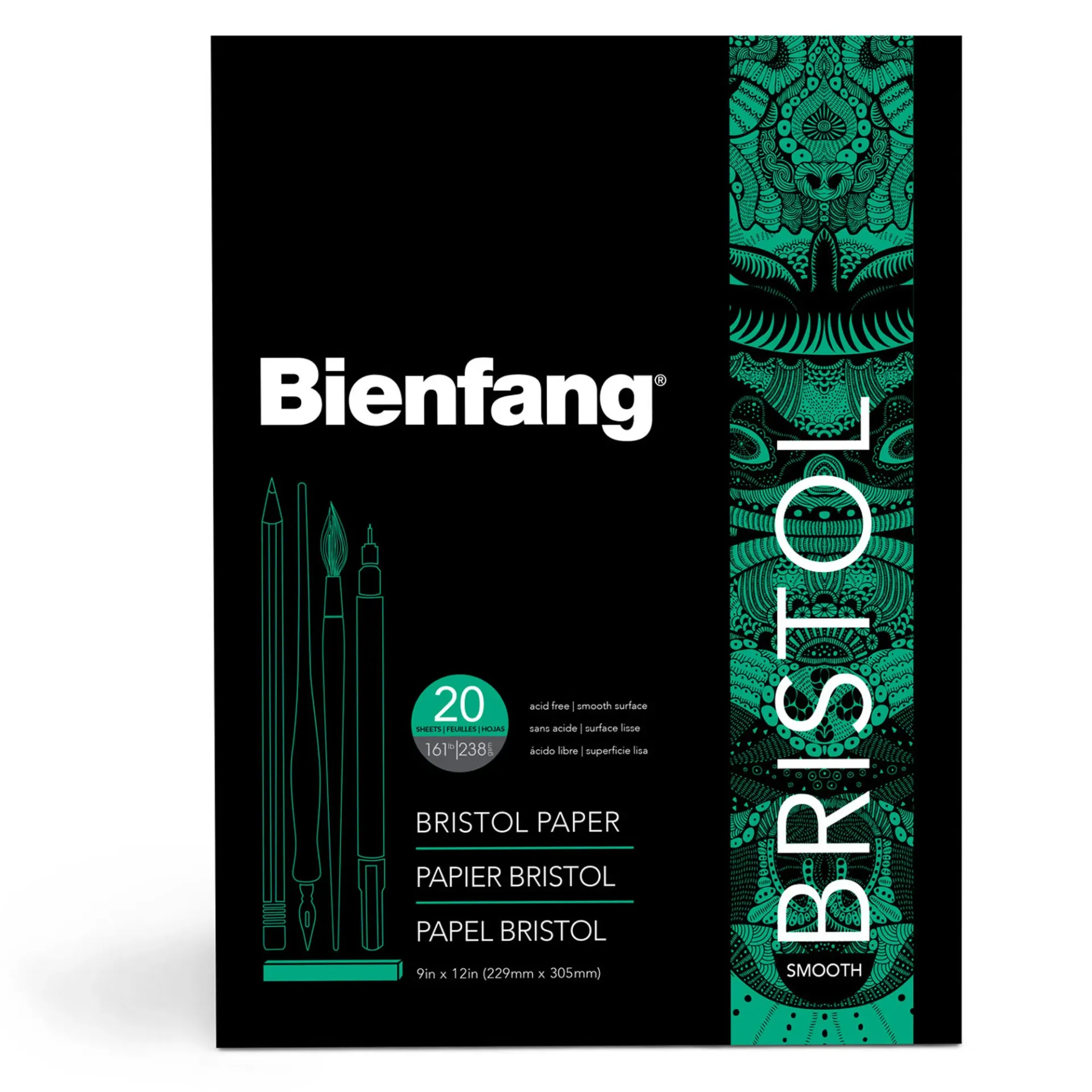[R211121] Block Bienfang Papel Bristol Ultra Liso 22x30cm 210gr. 20hj