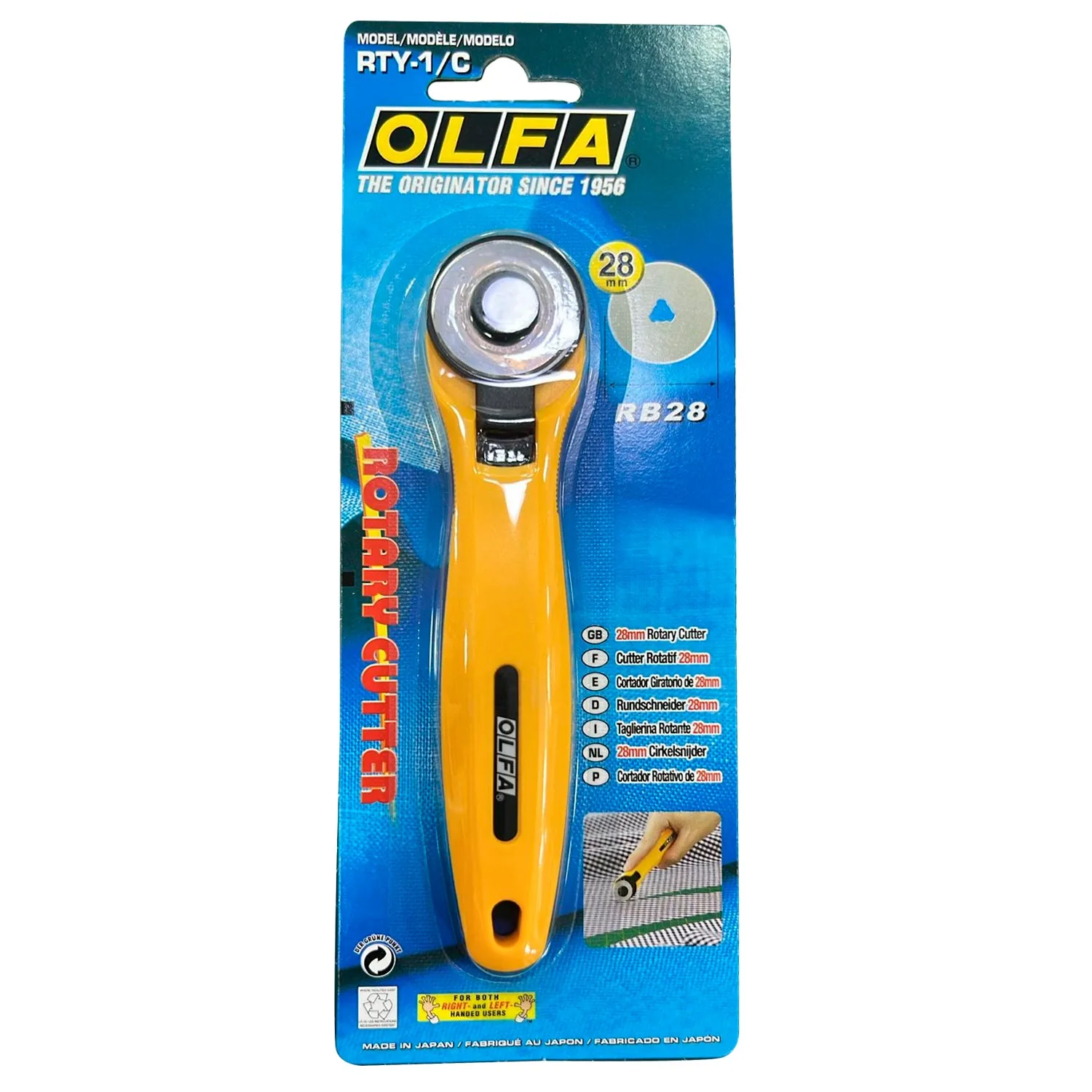 [RTY-1/C] Cortador rotatorio de TELAS Olfa 28mm