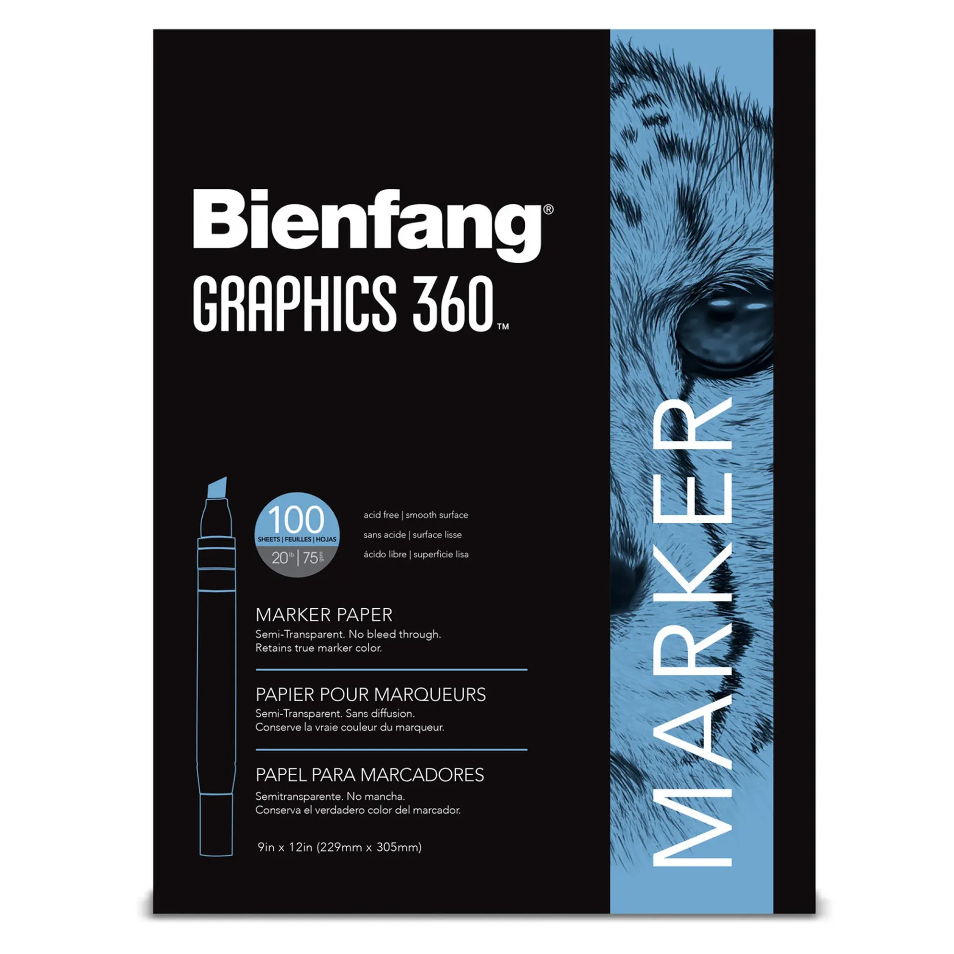 [316121] Block Bienfang Para Marcador Graphics 360 22x30cm 51gr. 50hj