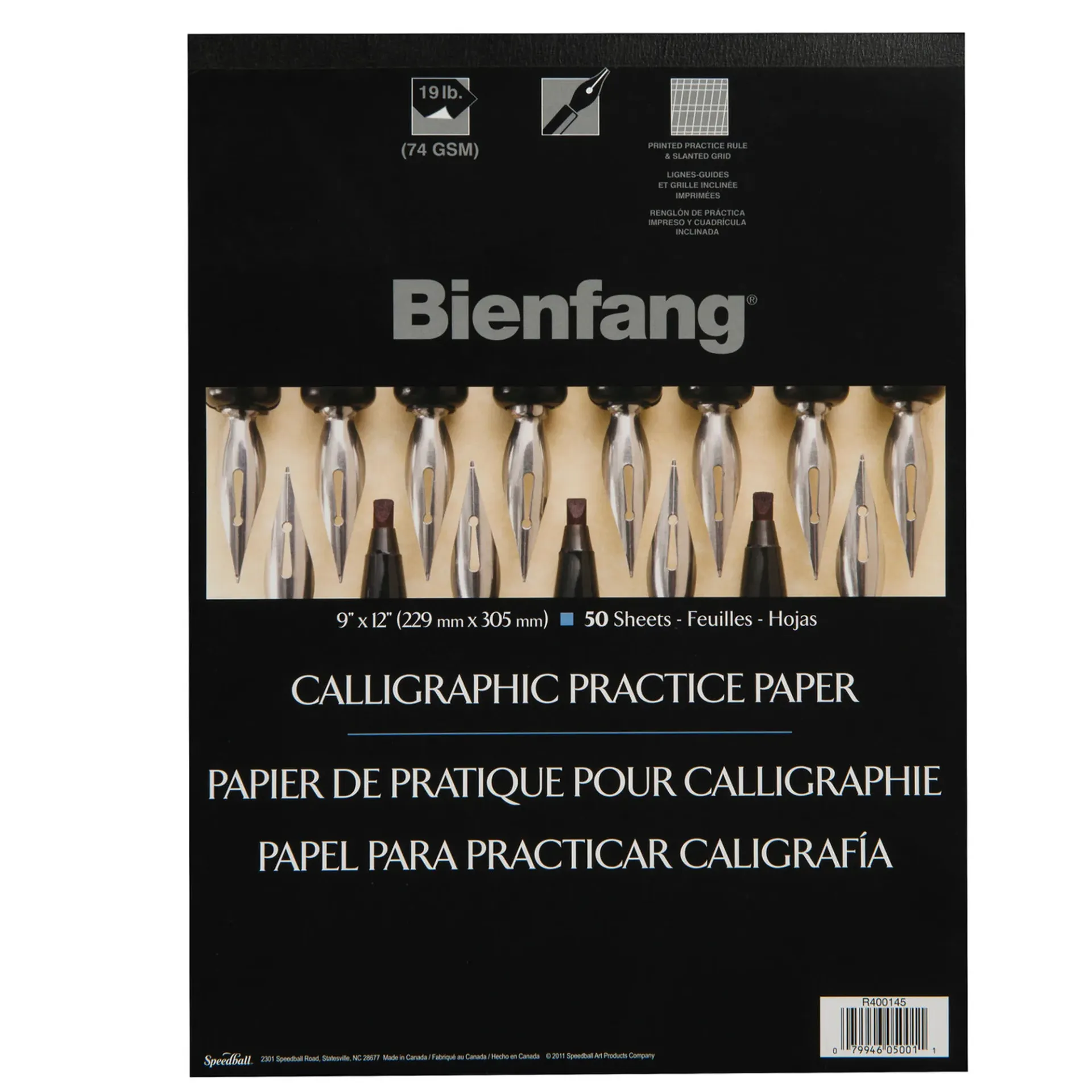 [R400145] Block Bienfang Para Practicar Caligrafía 22x30cm 80gr. 50hjs